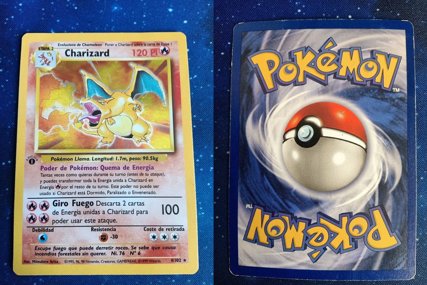 Charizard Base Set 1st Edition Spanish GD